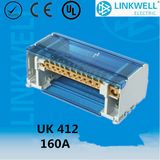 Small Size 160A Safe UL Plastic Brass Conductor Electronic Terminal Block Price (UK412)