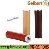 New Real Wood 2600mAh Li-ion Battery Power Bank Charger with RoHS