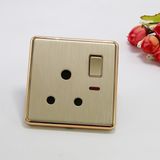 UK Standard One Gang Switched Socket with Neon