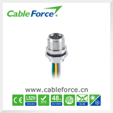 M8 8pin Female Panel Front Fastened Connector for Sensor and Actuator with Wires