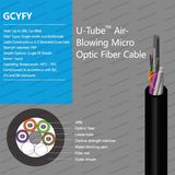 Gcyfy Outdoor U-Tube Air-Blowing Micro Optic Fiber Cable for Installation in Pipe