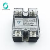 High Power SSR-80AA 80A Control 90V-250VAC Output 24V-480 AC Single Phase SSR Relay Solid State Relay
