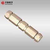 Double Coaxial Al Alloy RF Connector Trunk Connector