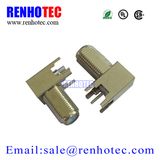 RF Coaxial Right Angle PCB Mount F Connector