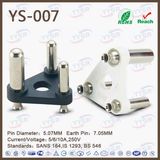 RoHS Approved Ma008-H India 3 Pin Hollow Pin Plug