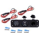 Dual USB Socket Power Outlet with Voltmeters
