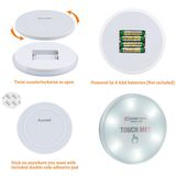 Stick on Anywhere 6 LED Touch Sensor Lamp for Closet Cabinet Wardrobe Bookshelf Dimmable Night Light