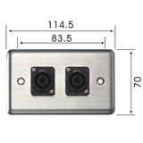 Stainless XLR Wall Plate, Wall Socket (9.1008)