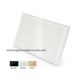 Us Touch Light Switch Motion Sensor Wall Switch Interruptor on/off Switch 2 Gang 1 Way Waterproof Tempered Panels