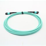 MPO-MPO 3meter 12 Fibers 50/125 Om3 Aqua Fiber Optic Patchcord
