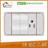 Factory Price 2gang Switch+3pole Socket