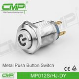 High Head Push Button Switch with Power Lamp (12mm)