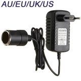 AC 100-240V to DC 12V/2A Charger Power Adapter Cigarette Lighter Socket Au/Us/UK/EU Plug Travel Wall Charger Converter
