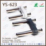 Two Round Pins 20 Amper 2-Core Brazil Insert Plug