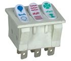 3 Actuator on off Function with White Body Rocker Switch