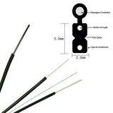 Fiber Optic 2 Core G657A FTTH Drop Cable