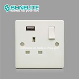 13A USB Electrical Socket Ce Certificate UK Wall Socket OEM