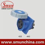 63A 3pin 220V IP67 Panel Socket, 125A3pin 20V Angle Panel Socket