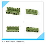 Factory PA66 2.54mm Pitch Screw Pluggable Terminal Block Connector 300V 10A