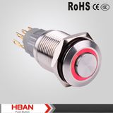 TUV UL Ring-Illuminated 16mm LED Light Push Button Switch