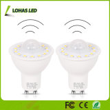 GU10 5W PIR Motion Sensor LED Light Bulb Daylight White 6000K Sensor LED Spotlight