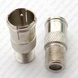 F Quick Male to F Female Plug RF Coaxial Cable TV Connector