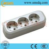 10/16A European Style 3 Way Extension Power Cord Socket