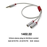 Aux Cable Mini 3.5mm Stereo Plug to 2X3.5mm Socket (1402-22)