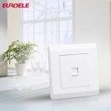 86*86 PC White 1gang Tel Socket