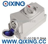 IEC 16A 3p Blue Socket with Switch