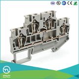 Dinrail Terminal Block Spring Type Jut3-4/2 Wago Screwless Wiring Connector