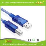 Transparnet Blue Color USB Printer Cable