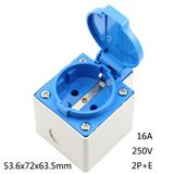 European 2p+E 16A 250V IP44 EU Power Surface Mounted Receptacle German Waterproof Industry Socket Germany Cable Outlet