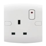 BS Approval 1gang 13A Switched Socket with Neon