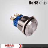 Ce UL TUV 25mm Stainless Steel Pin Terminal Type Push Button Switch