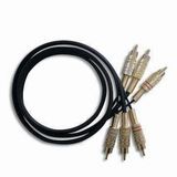 a/V Coaxial Cable with Gold-Plated RCA Connectors