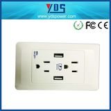 Wall Switched Socket, USB Us Wall Socket, 2 Gang USB Wall Socket Us