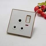 UK Standard Acrylic One Gang Switched 15A Socket with Neon