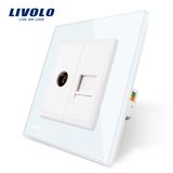 Livolo 2 Gangs Wall TV and Computer Socket Outlet Vl-C791vc-11/12