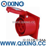 IEC 60309 32A Blue Straight Type Panel Mounted Socket