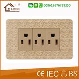 High Quality 3 Gang Universal Electrical Wall Socket