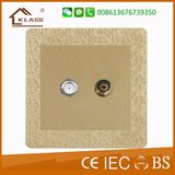 Top Sell Wall Switch Soket for Hotel Satellite+TV Socket