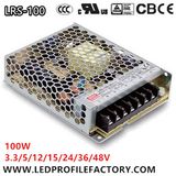 Lrs-100series 5-48V 100W 3yearswarranty LED Strip Driver Linear Light Switching Power Supply