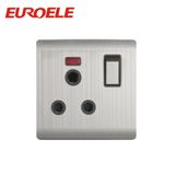 250V/15A 86*86mm Stainless Steel Wall Switch and Socket