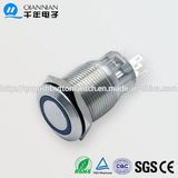 19mm 1no Nc/2no 2nc Resetable Self-Locking Flat Ring Illuminated IP67 Ik10 Push Button Switch