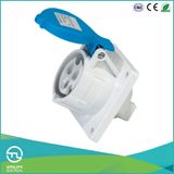 Cee IEC IP44 Straight Panel Mounted Industrial Plug Socket Electrical Connector