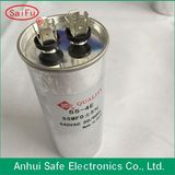 AC Dual Capacitors 550V 100UF Cbb65 with Aluminum Case
