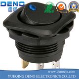 Round Hole Illuminated Rocker Switch with Square Bezel