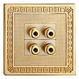 Brass Audio Socket with Classic Patterns
