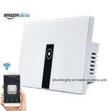 WiFi Smart Touch Switch Us Standard, Works with Alexa, 2 Gang Wireless Remote Control by APP Wall Switch